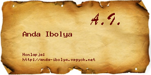 Anda Ibolya névjegykártya