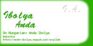 ibolya anda business card